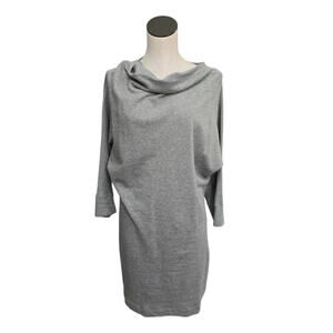 Standard‎ James Perse Womens Size 4 US XL Heathered Gray Long Sleeve Dress Cowl